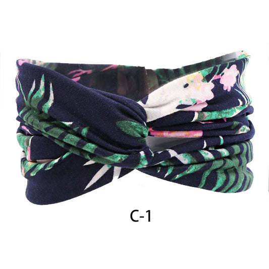 Wide Cotton Headband For Women Girl Print