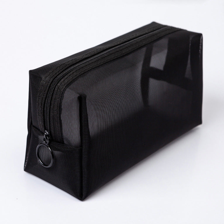 Portable Travel Toiletry Bag Transparent Mesh Toiletry Bag
