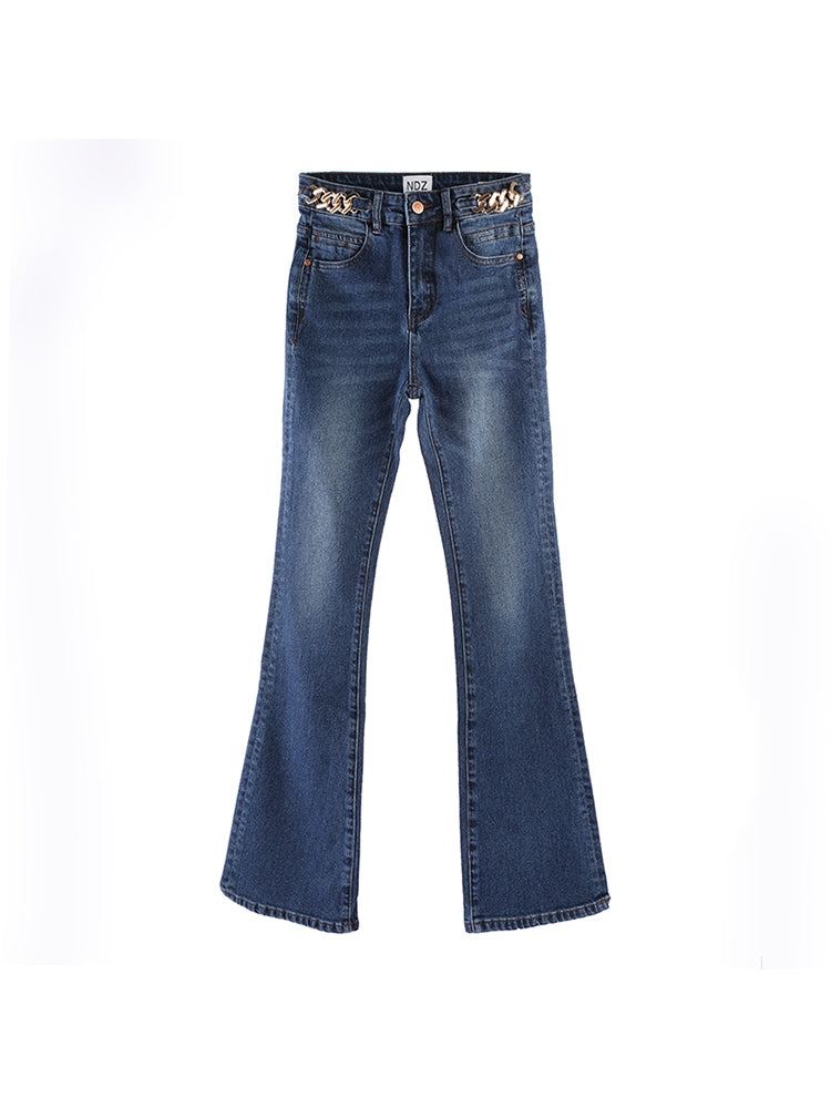 Loose, High And Mopping Micro-Flared Pants