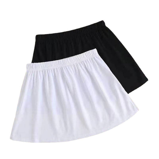 Sweatshirt Bottoming White Skirt Covering Butt