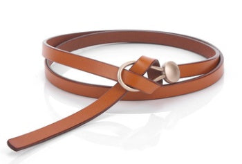 Thin Belt Ladies Fashion Dress With Two-Layer Cowhide Knotted Belt Factory Direct Supply One Generation Belt