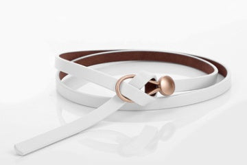 Thin Belt Ladies Fashion Dress With Two-Layer Cowhide Knotted Belt Factory Direct Supply One Generation Belt