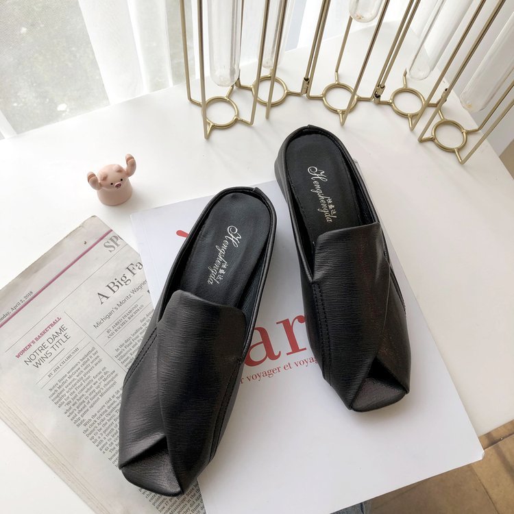 Outer Sandals Women's Mid-heeled Fish Mouth Women's Slippers