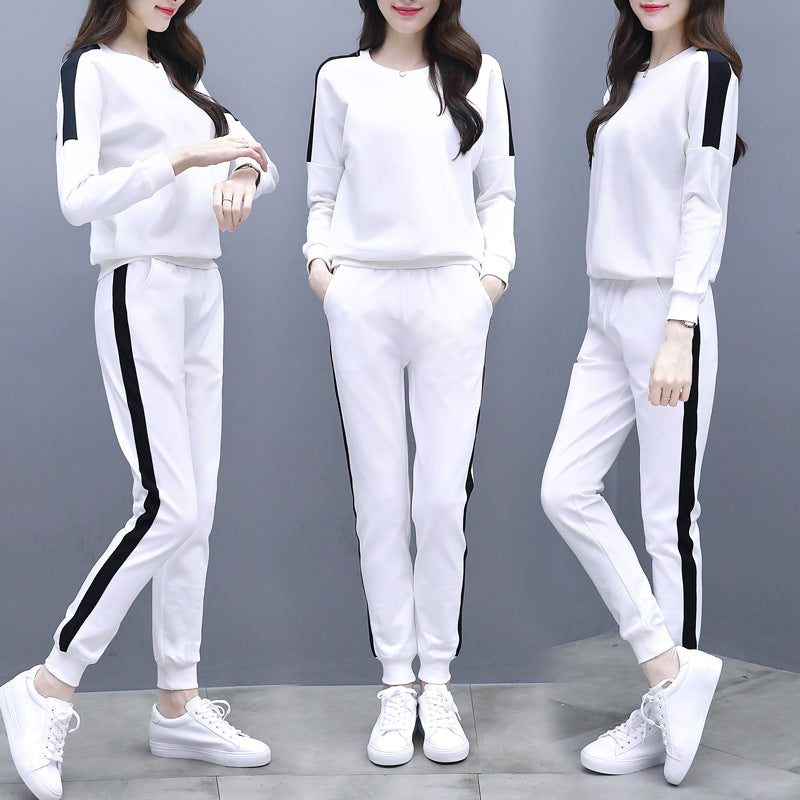 Loose Korean Style Trendy Long-Sleeved Sweater Two-Piece Women