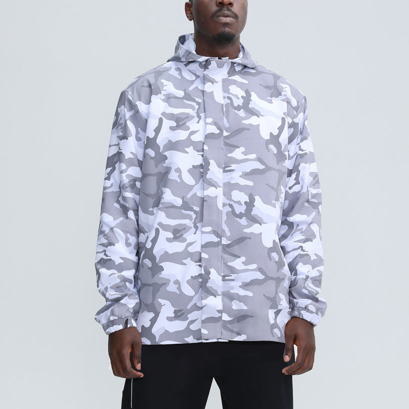 Casual Jacket Men's Camouflage Print Long-Sleeved Zipper Thin Coat