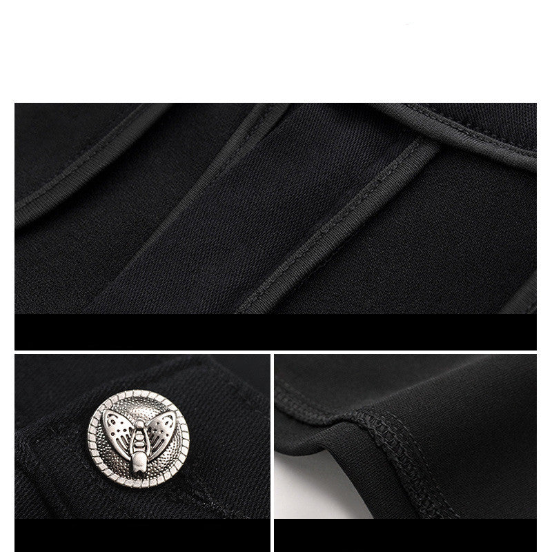 Elastic Leggings Women'S Outer Wear New High Waist Black Pencil Feet Black Pants