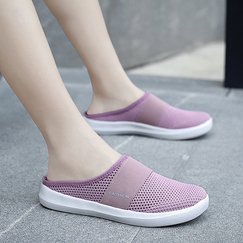 Breathable Women's Shoes Flat Heel Outdoor Walking Casual Sports Shoes