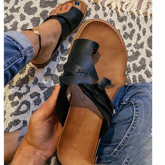 Summer New European Style Flat Retro Sandals