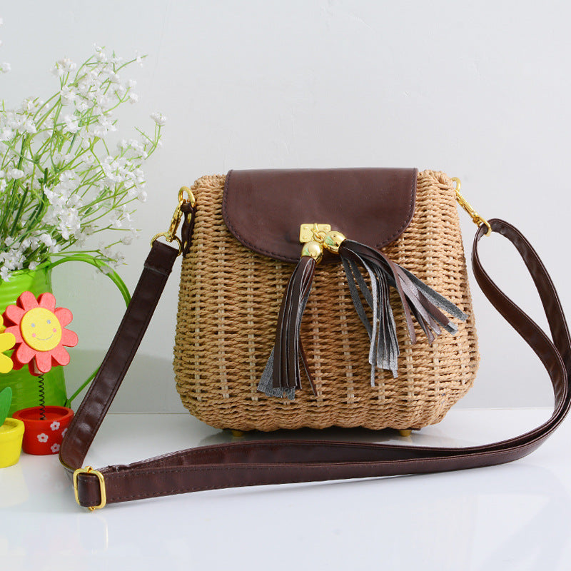 Rattan Bag Retro Bag Japanese Casual Fashion Female Bag