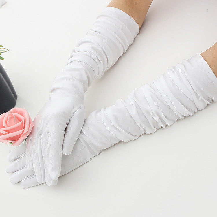 Wedding Etiquette Dress Bride Wedding Gloves Sunscreen Anti-purple