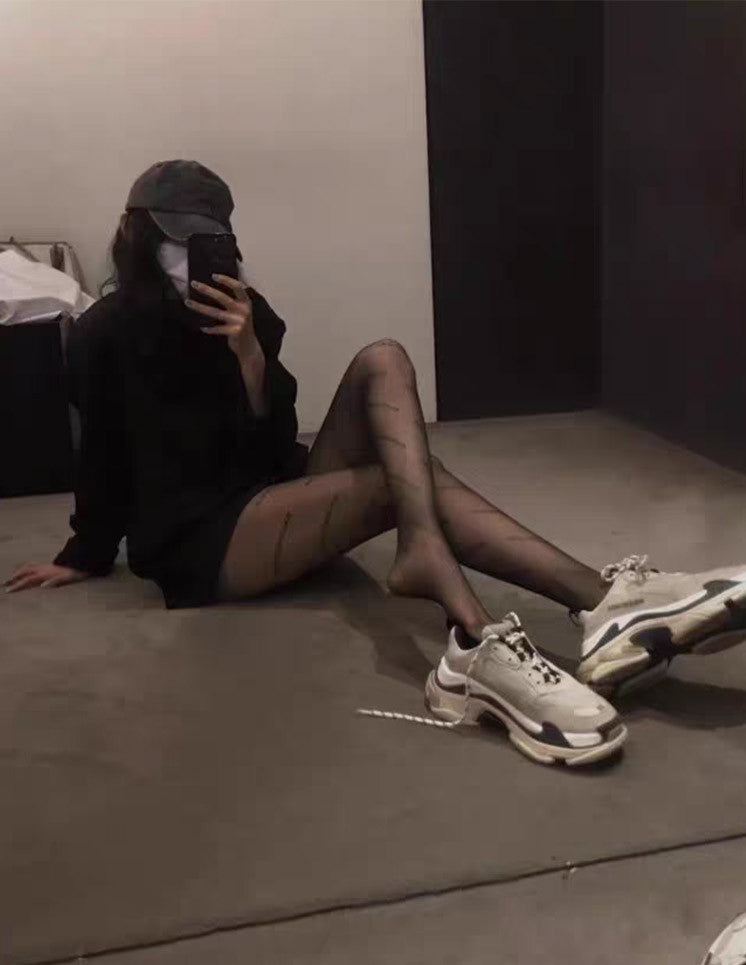 Bungee Socks Women Hot Girls Thin European And American Ladies Jk Black Stockings