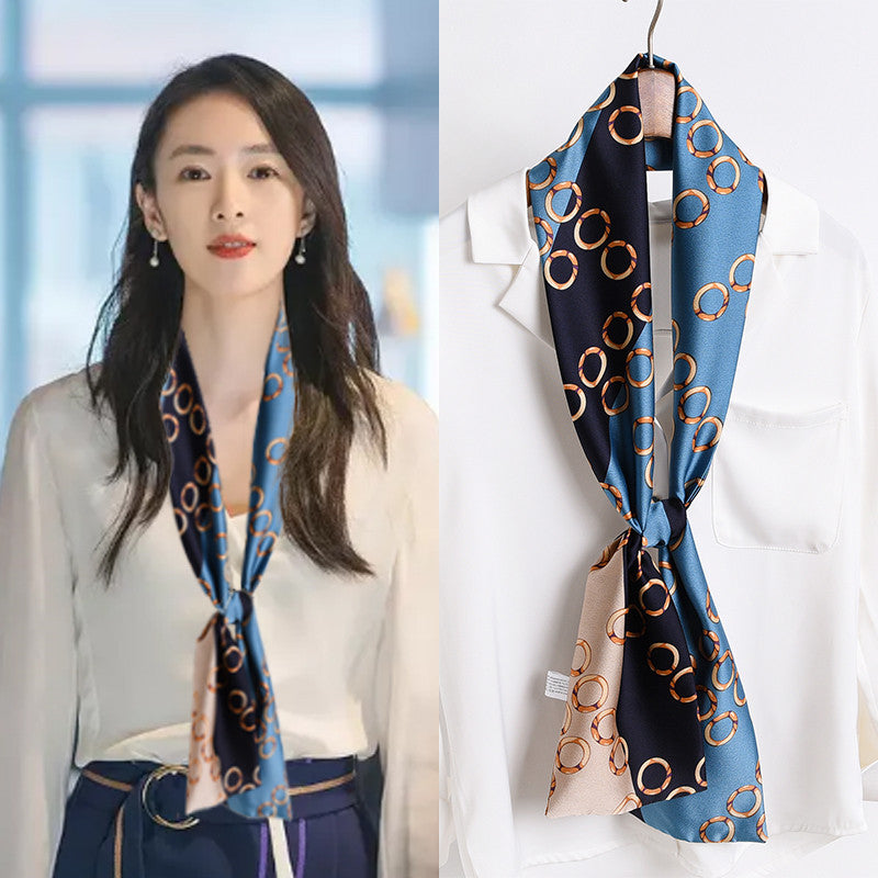 Koreansk tørklæde i vestlig stil med koreansk vildt dekorativt design
