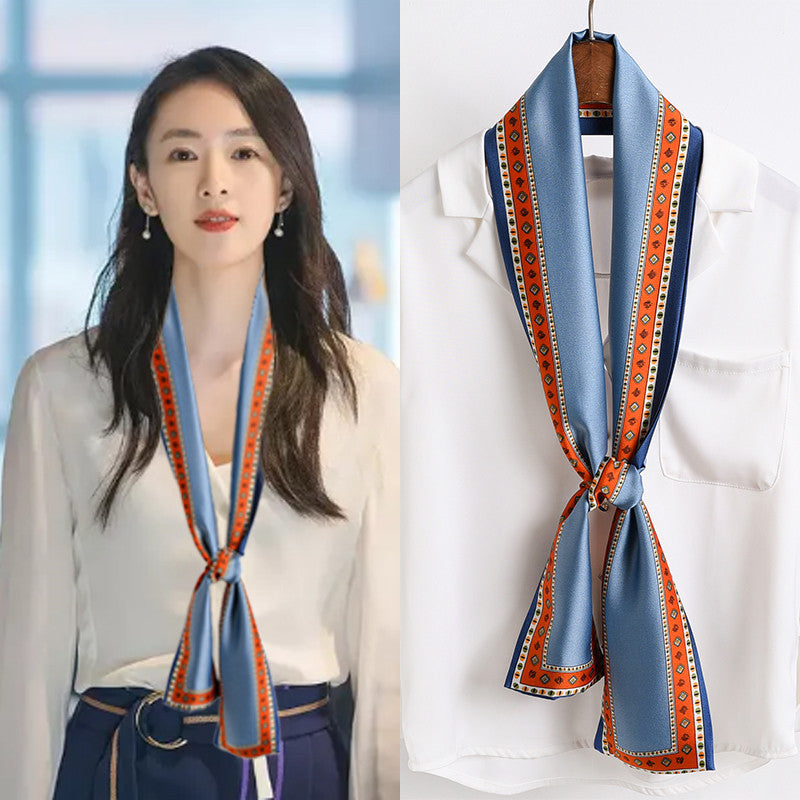 Koreansk tørklæde i vestlig stil med koreansk vildt dekorativt design