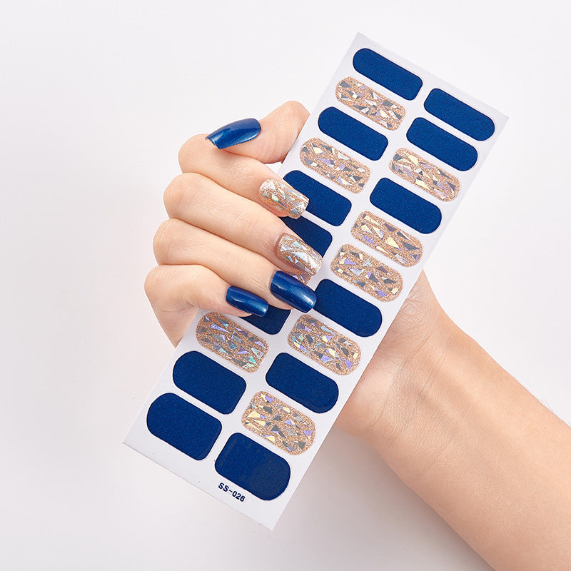 European, American And Japanese Cross Border Gold Stamping 3D Laser Manicure Stickers Colorful Christmas Alphabet Nail Stickers
