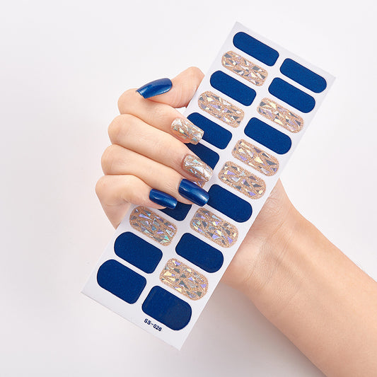 European, American And Japanese Cross Border Gold Stamping 3D Laser Manicure Stickers Colorful Christmas Alphabet Nail Stickers