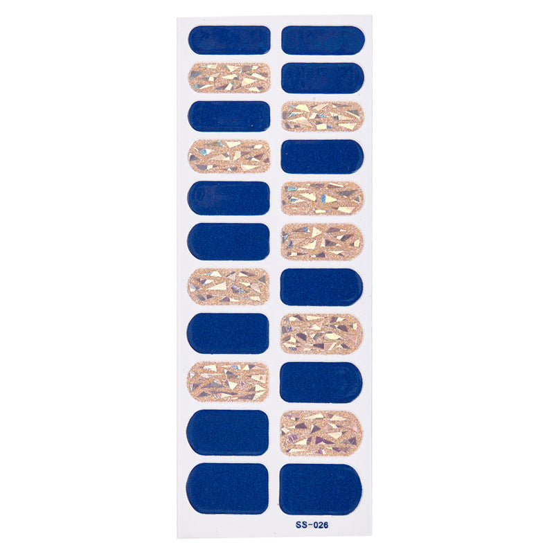 European, American And Japanese Cross Border Gold Stamping 3D Laser Manicure Stickers Colorful Christmas Alphabet Nail Stickers