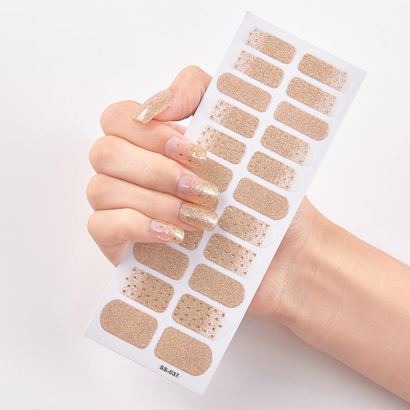 European, American And Japanese Cross Border Gold Stamping 3D Laser Manicure Stickers Colorful Christmas Alphabet Nail Stickers