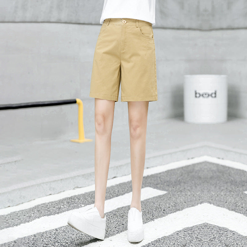 Five Point Pants Women's Summer Thin Section Loose And Thin High Waist Overalls