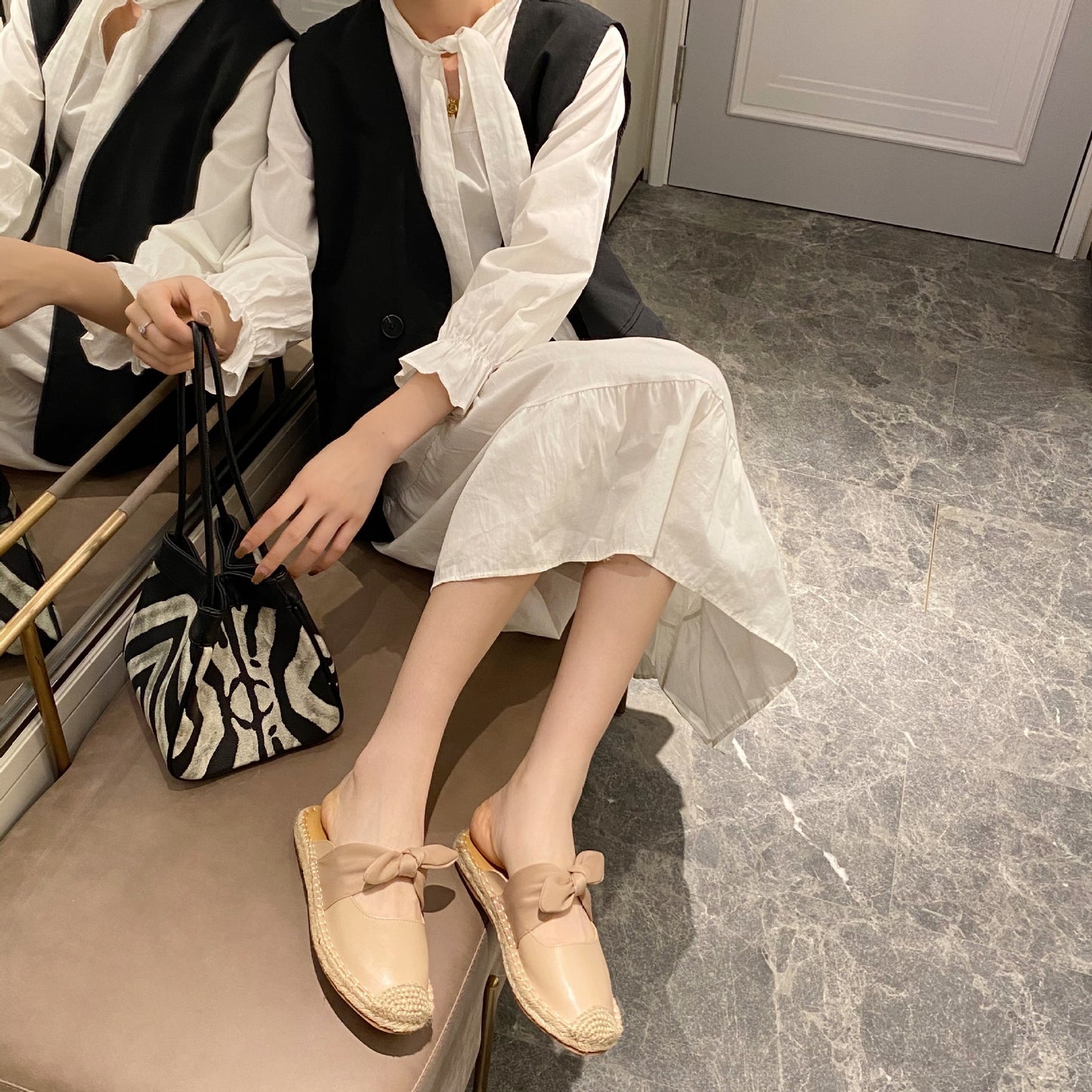 Fisherman Shoes Women's Flat Bottom New Baotou Half Slippers, Sandals, Single Shoes, Lazy Shoes