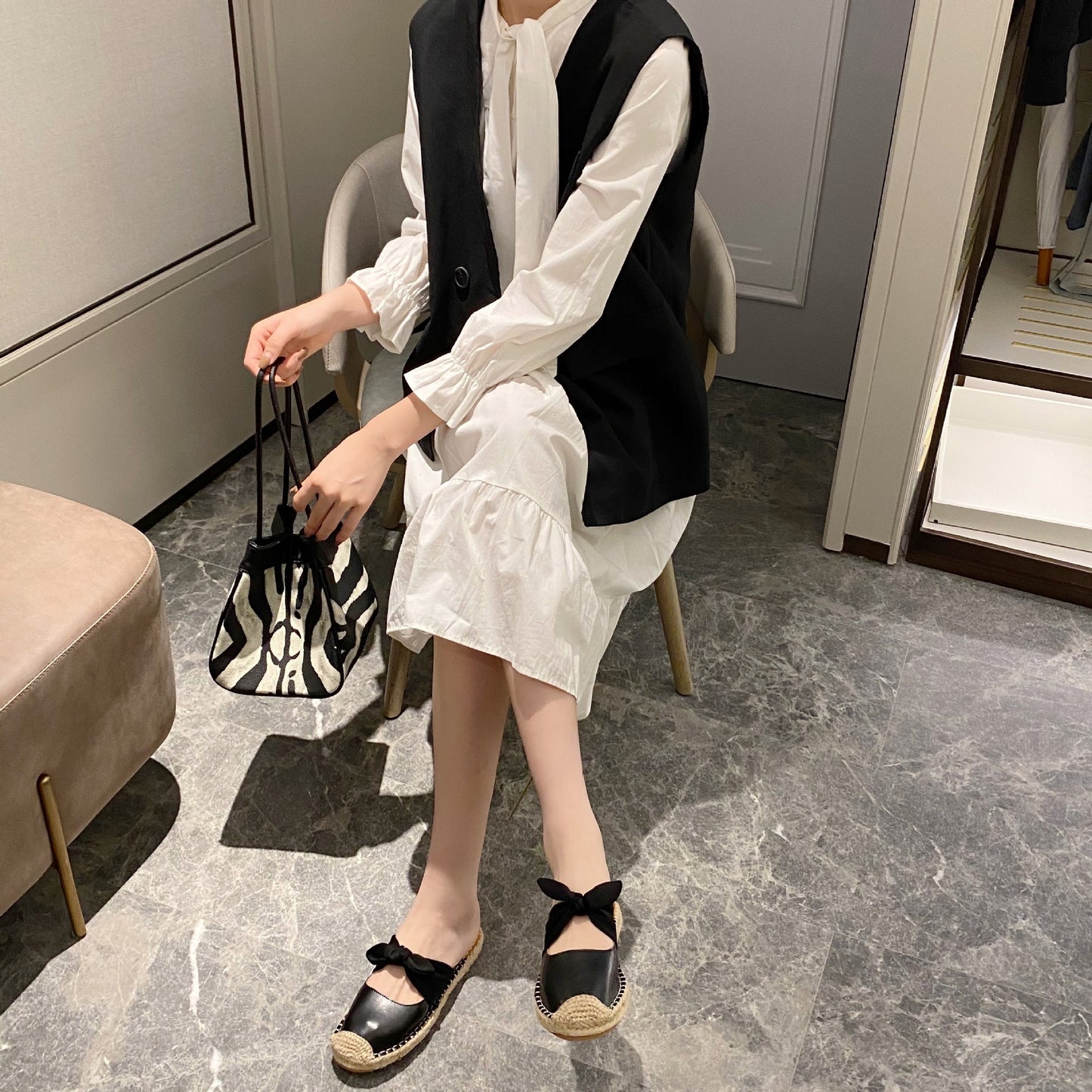 Fisherman Shoes Women's Flat Bottom New Baotou Half Slippers, Sandals, Single Shoes, Lazy Shoes
