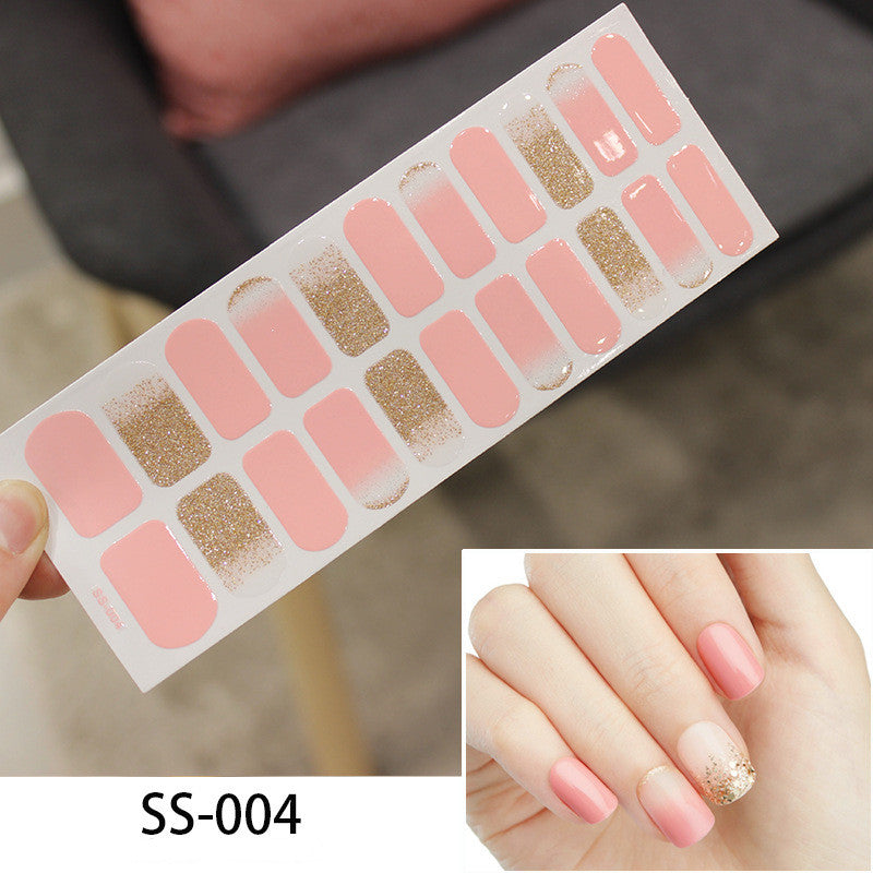 European, American And Japanese Cross Border Gold Stamping 3D Laser Manicure Stickers Colorful Christmas Alphabet Nail Stickers