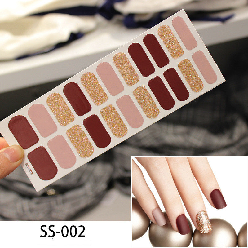 European, American And Japanese Cross Border Gold Stamping 3D Laser Manicure Stickers Colorful Christmas Alphabet Nail Stickers