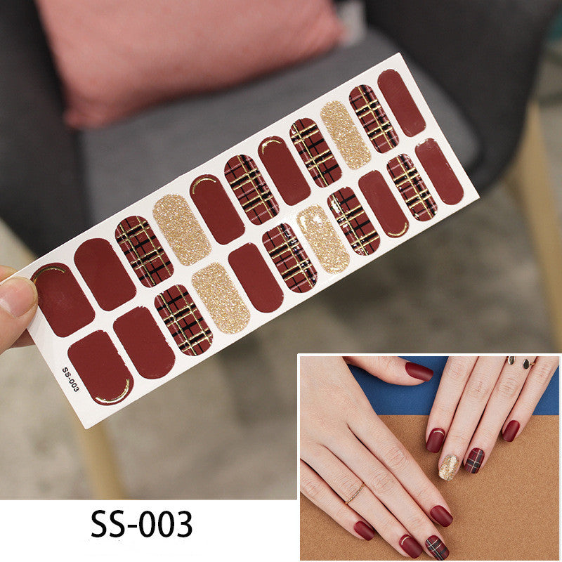 European, American And Japanese Cross Border Gold Stamping 3D Laser Manicure Stickers Colorful Christmas Alphabet Nail Stickers