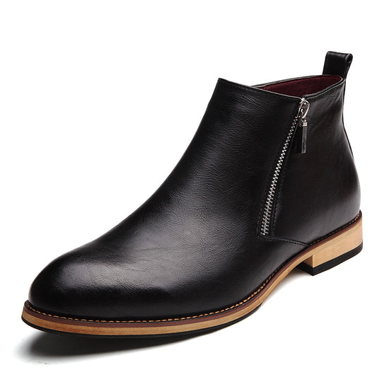 Herrestøvler Britiske spidse korte støvler Herremode Casual Mænds slip-on Nye