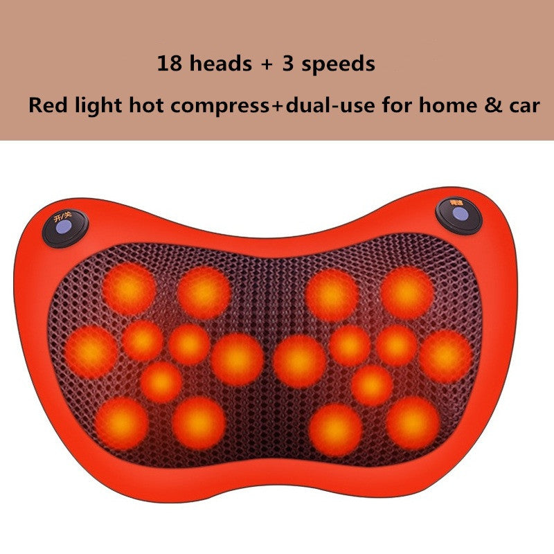 Multifunctional Lumba Shoulder And Neck U-shaped Massage And Kneading Car Home Cushion