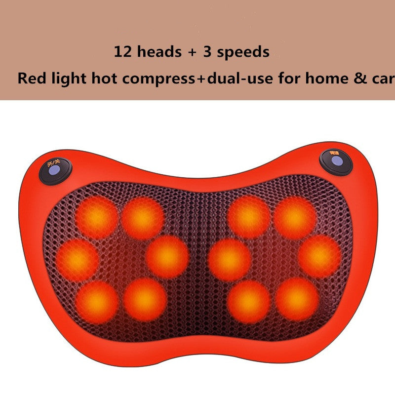Multifunctional Lumba Shoulder And Neck U-shaped Massage And Kneading Car Home Cushion