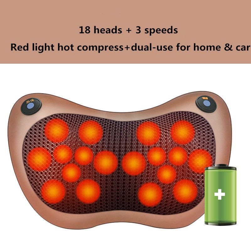 Multifunctional Lumba Shoulder And Neck U-shaped Massage And Kneading Car Home Cushion