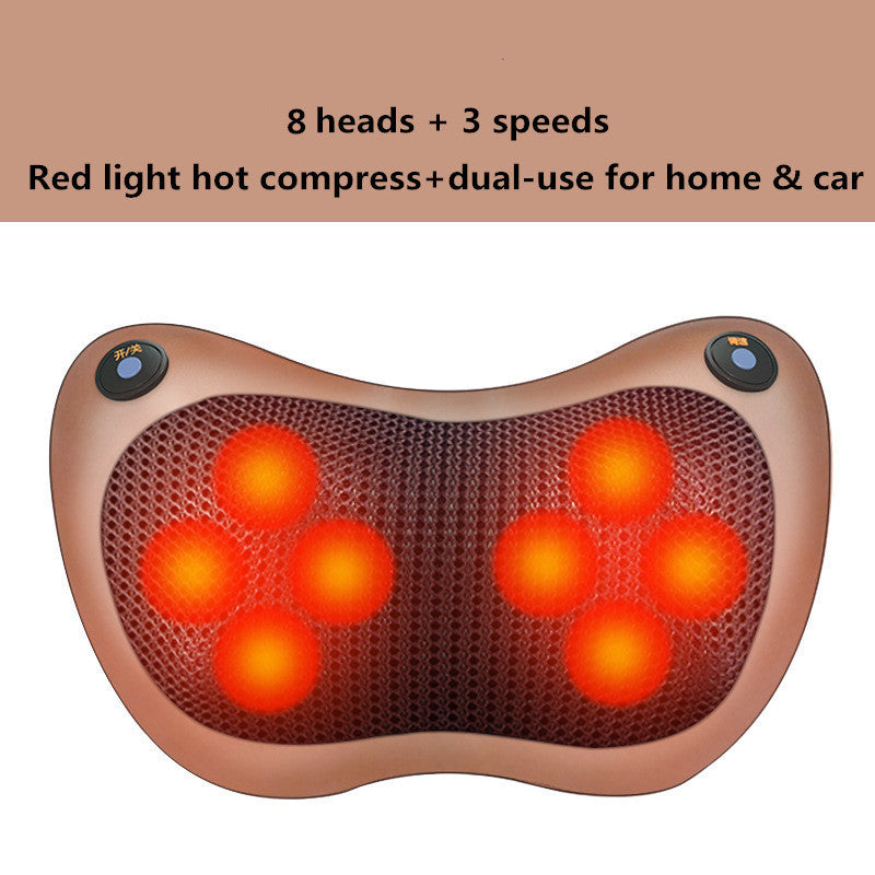 Multifunctional Lumba Shoulder And Neck U-shaped Massage And Kneading Car Home Cushion
