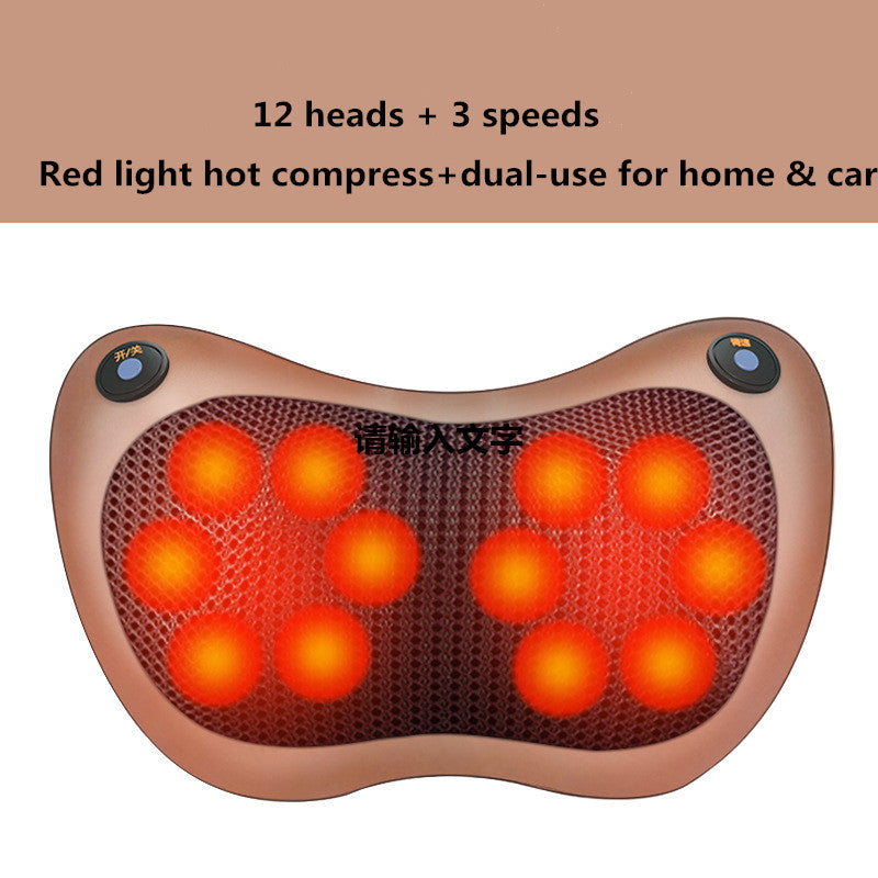 Multifunctional Lumba Shoulder And Neck U-shaped Massage And Kneading Car Home Cushion