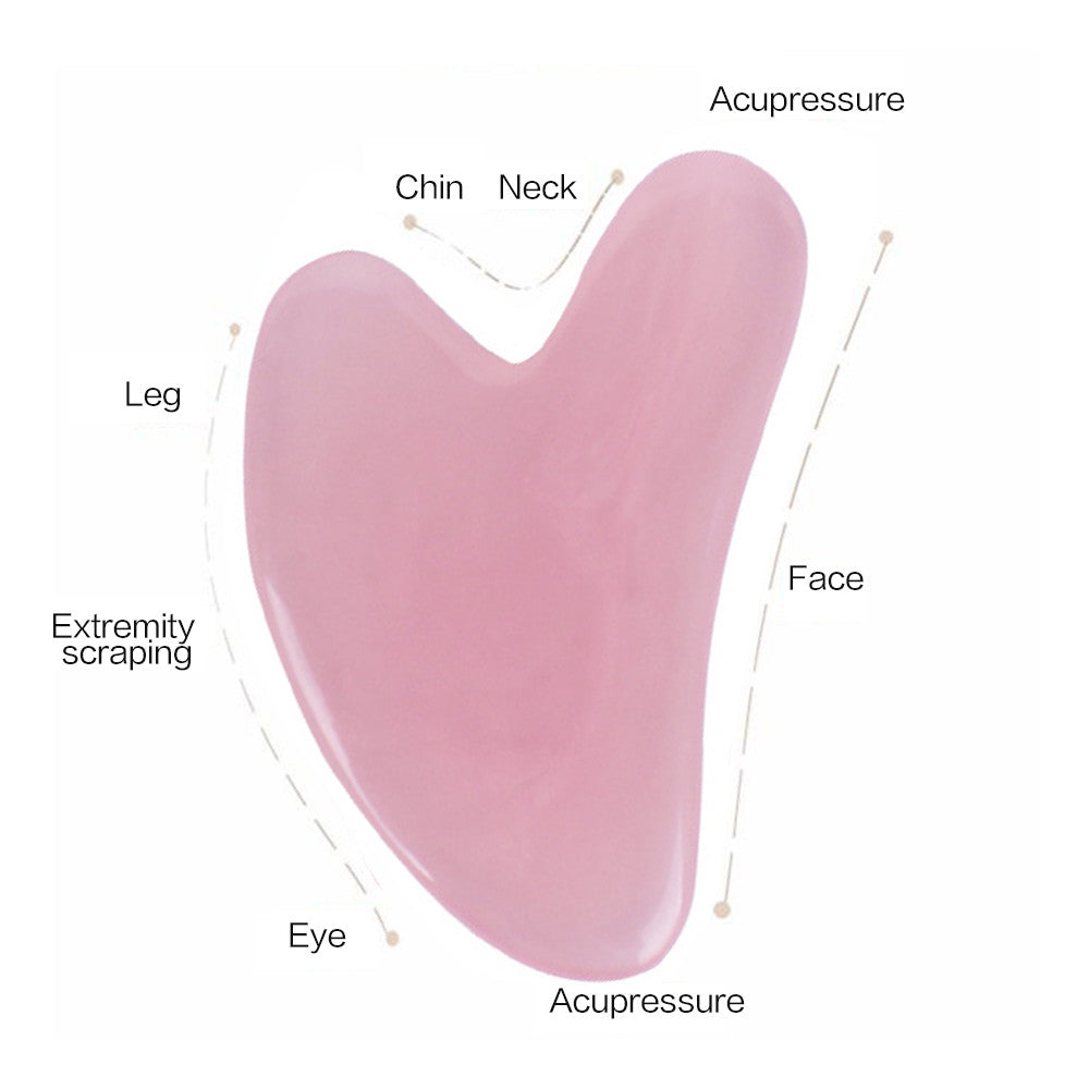 Facial Beauty Massage, Tendons, Love Heart Shape, Facial Scraping, Synthetic Beeswax Resin Crystal