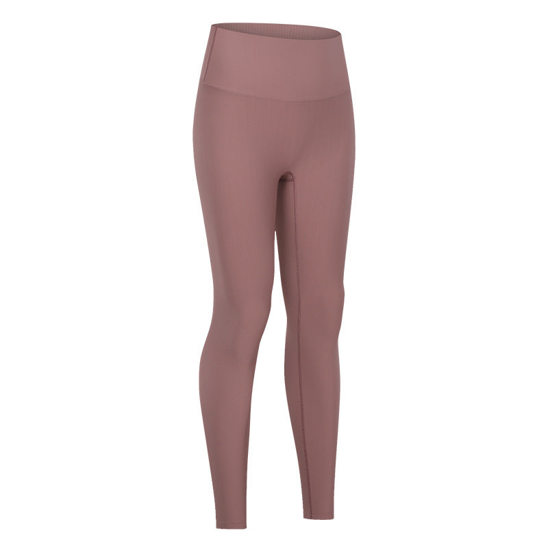 No T-Line Soft High-Elastic Thread Yoga Pants, Buttocks, Abdomen, Moisture Wicking Sports, Nine-Point Pants Women