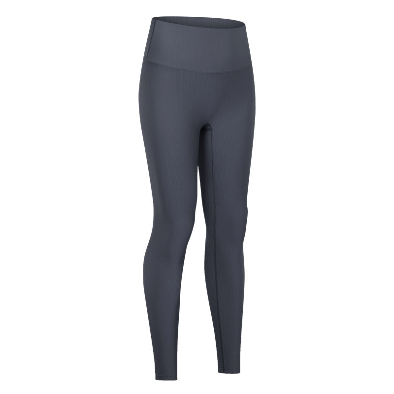 No T-Line Soft High-Elastic Thread Yoga Pants, Buttocks, Abdomen, Moisture Wicking Sports, Nine-Point Pants Women