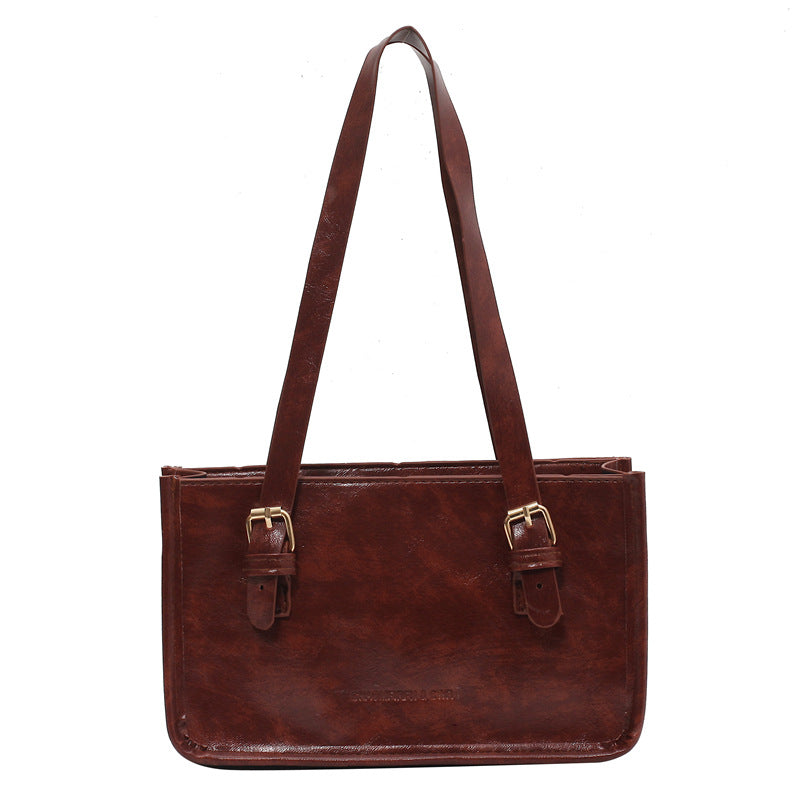 On The New Design Autumn And Winter Atmosphere Large-Capacity Female Bag Bag Tide New Retro Armpit Bag Small Square Bag Shoulder Bag