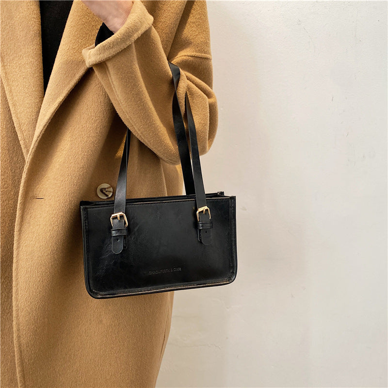 On The New Design Autumn And Winter Atmosphere Large-Capacity Female Bag Bag Tide New Retro Armpit Bag Small Square Bag Shoulder Bag