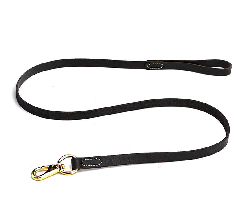 Cowhide Dog Leash To Walk Medium And Large Dogs Golden Retriever Labrador Corgi Husky Pet Supplies