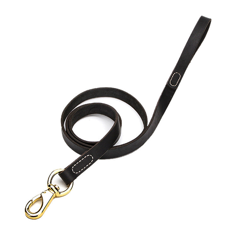 Cowhide Dog Leash To Walk Medium And Large Dogs Golden Retriever Labrador Corgi Husky Pet Supplies