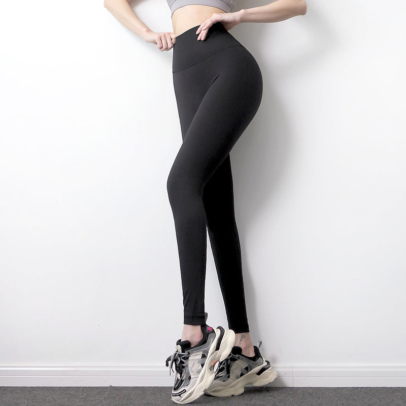 Nude Fitness Pants Women'S Tight-Fitting Base Sports Peach Hips High Waist Net Red Yoga Clothes