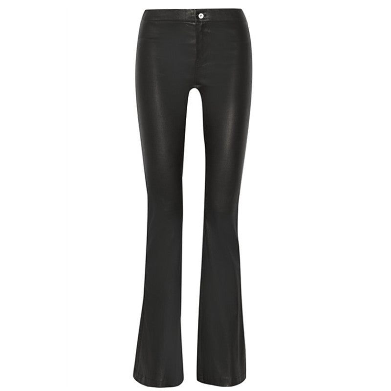 Classic Retro Women's Trousers European And American Style High Waist Slim Flared Pants