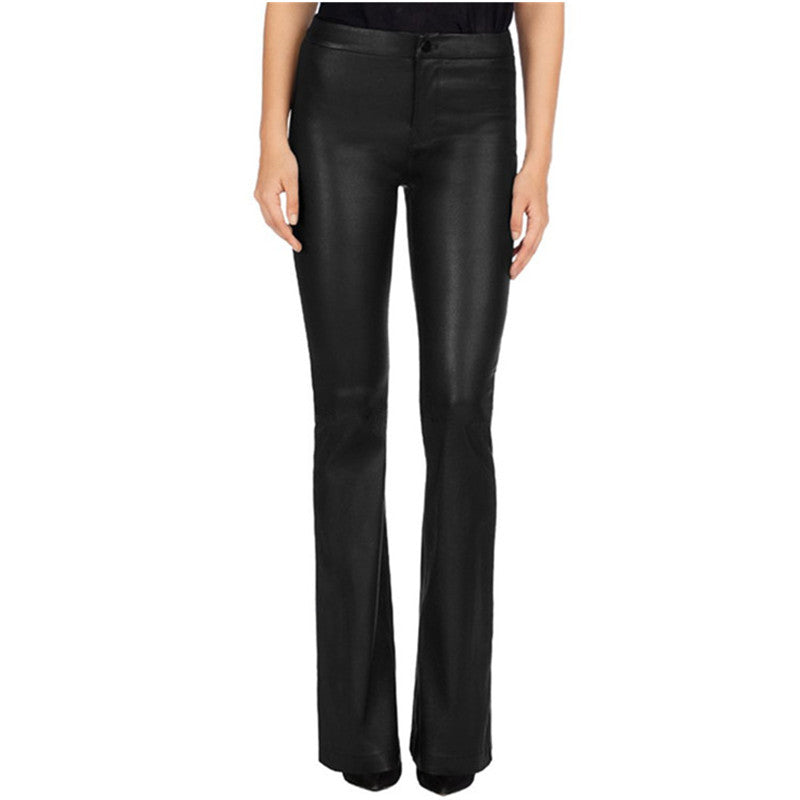 Classic Retro Women's Trousers European And American Style High Waist Slim Flared Pants
