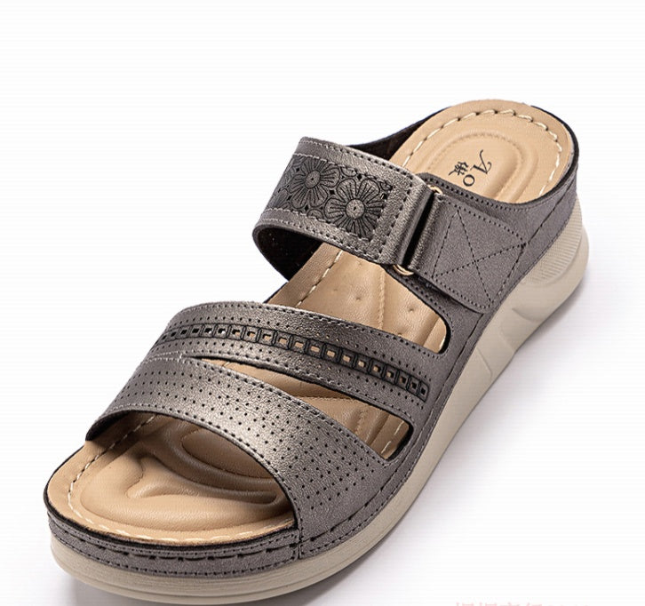 Plus Sizes Wedge Platform Casual Slippers