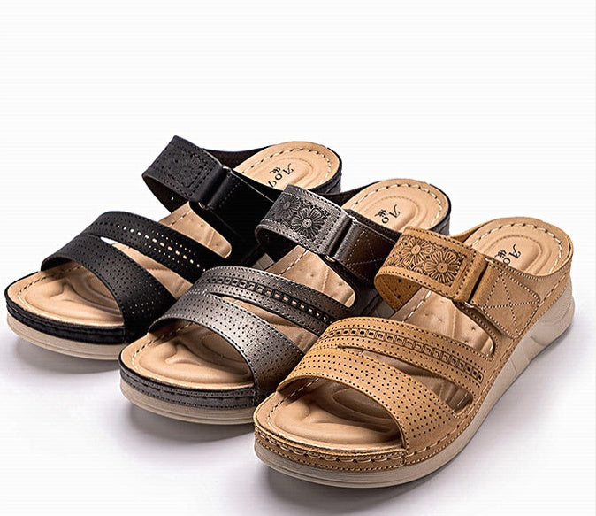 Plus Sizes Wedge Platform Casual Slippers