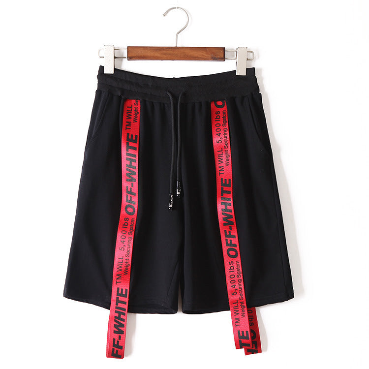 COOREENA Guangzhou Women's Large Size Loose Wholesale Fashion Trendy Cotton Casual Skateboard Pants Five-point Pants