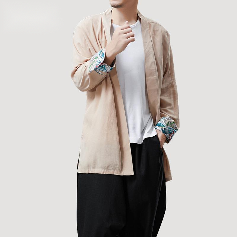 Cotton Crinkle Embroidered Cardigan