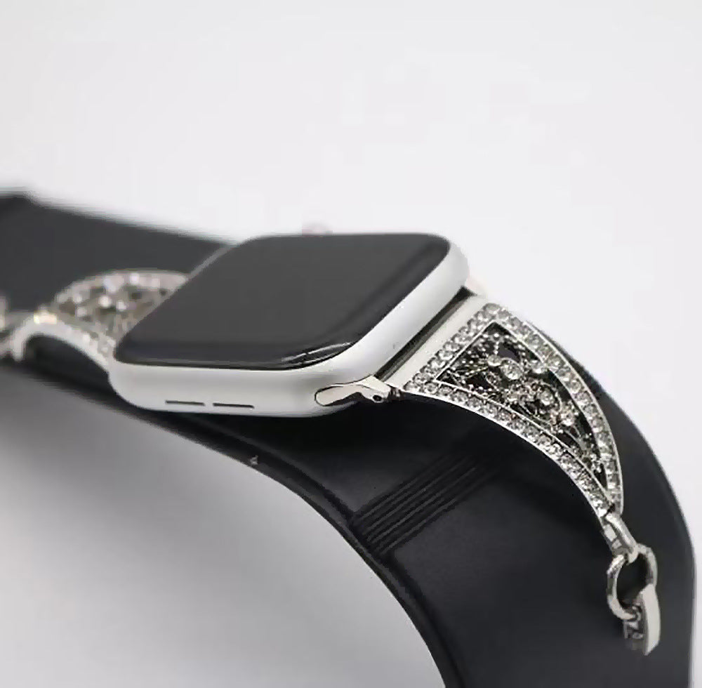 Suitable For Apple Watch Apple Watch   Generation Metal Diamond Bracelet Strap Bracelet Se Girls Trend