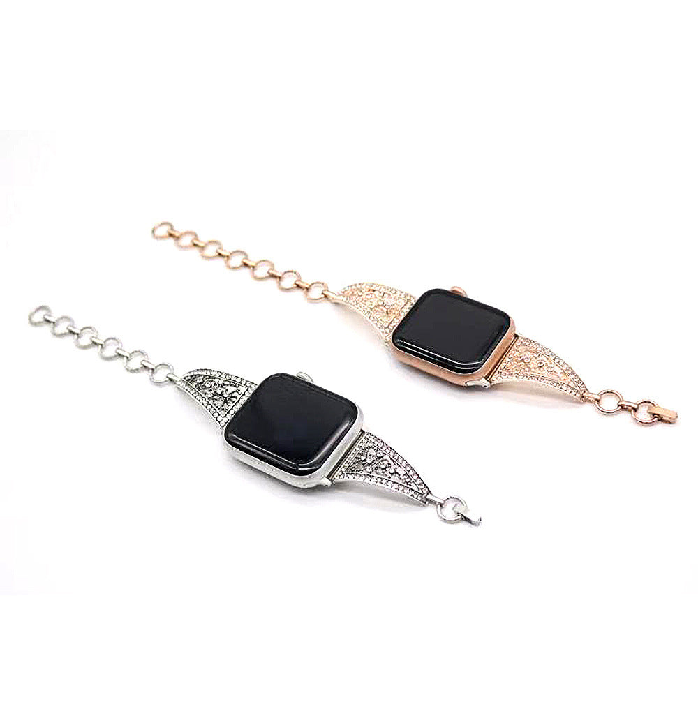 Suitable For Apple Watch Apple Watch   Generation Metal Diamond Bracelet Strap Bracelet Se Girls Trend