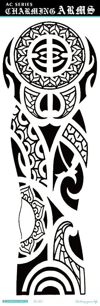 Environmental protection waterproof sweat lasting tattoo stickers personality fashion trend skull dragon carp owl full arm tattoo